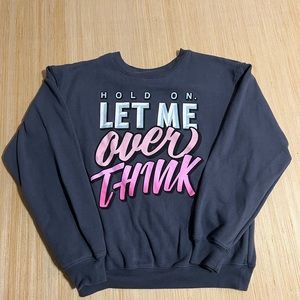 Dark blue round up small sweater ( hold on let me overthink)